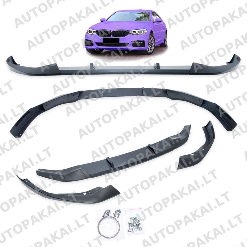 Front Spoiler Lip Matt Black for BMW 5 (G30,G31) Facelift 2021->