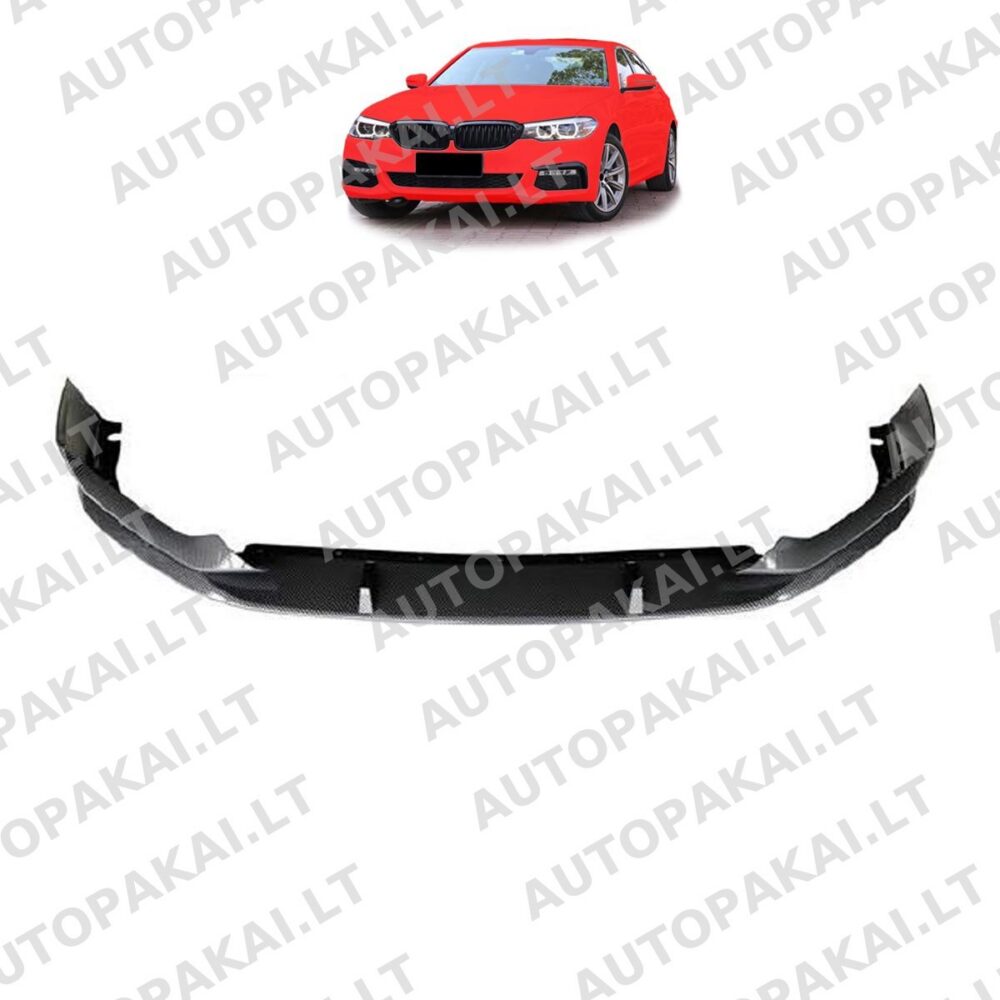 Front Spoiler Lip Carbon Look for BMW 5 (G30,G31) Facelift 2021->