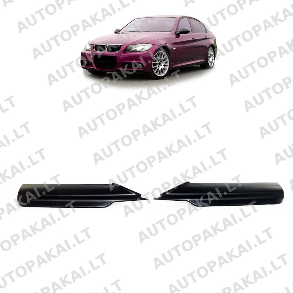 Front Spoiler Lip Matt Black for BMW 3 (E90,E91) Pre-Facelift 2005-2008