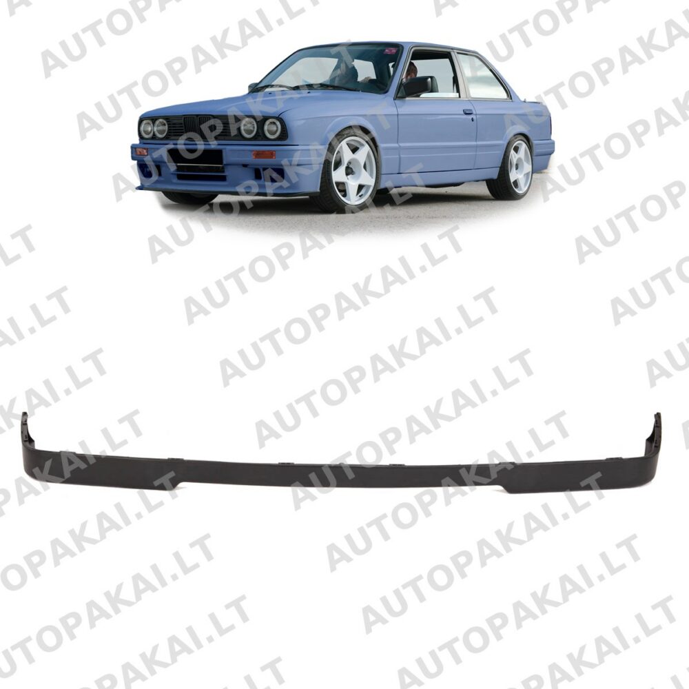 Front Spoiler Lip Matt Black suitable for BMW 3 E30 318is 1988-91