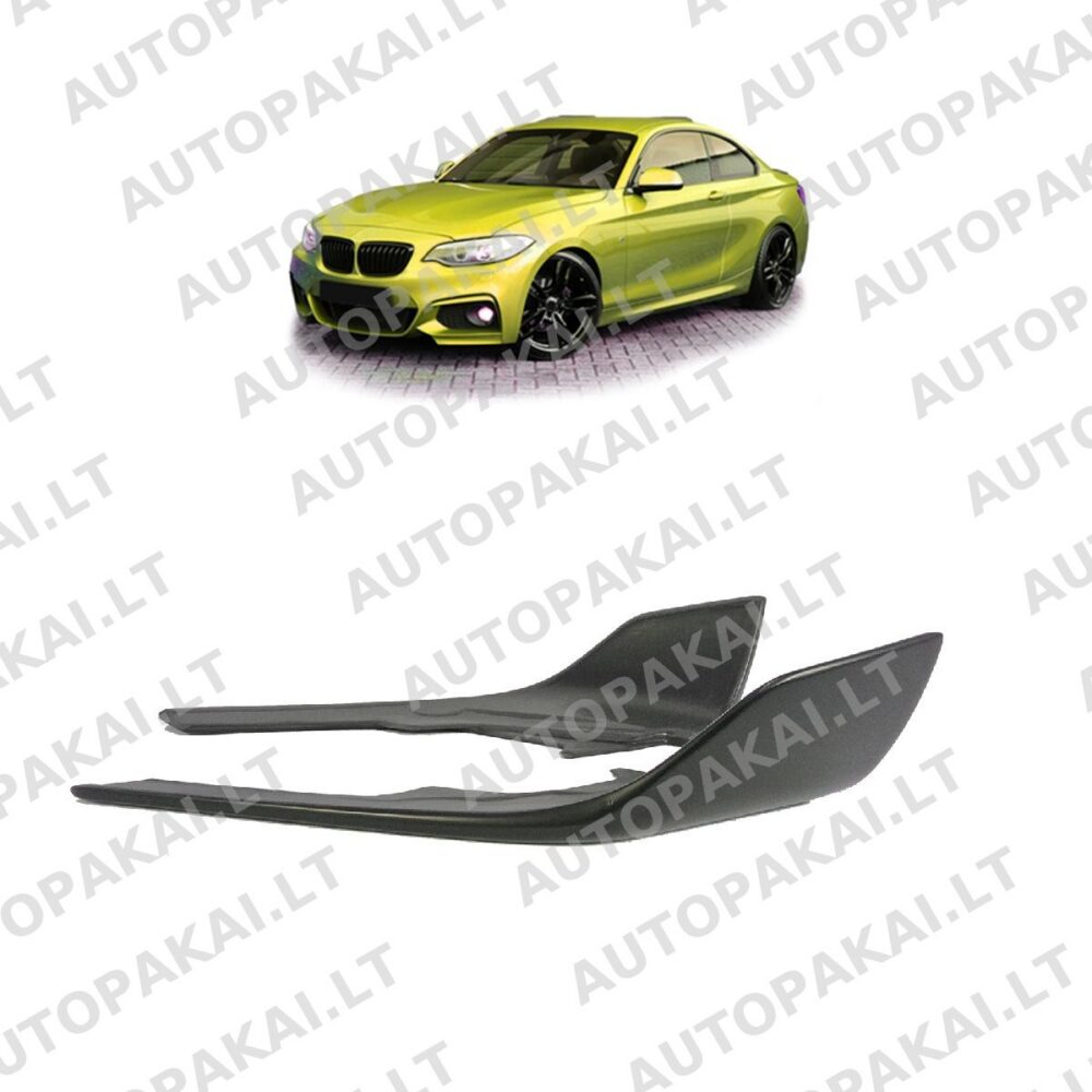 Front Spoiler Lip Matt Black for BMW 2 (F22,F23) 2012-2020