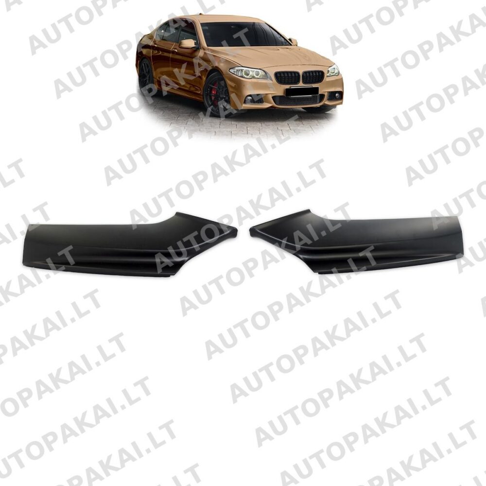 Front Spoiler Flaps Matt Black for BMW 5 (F10,F11) 10-17 Performance