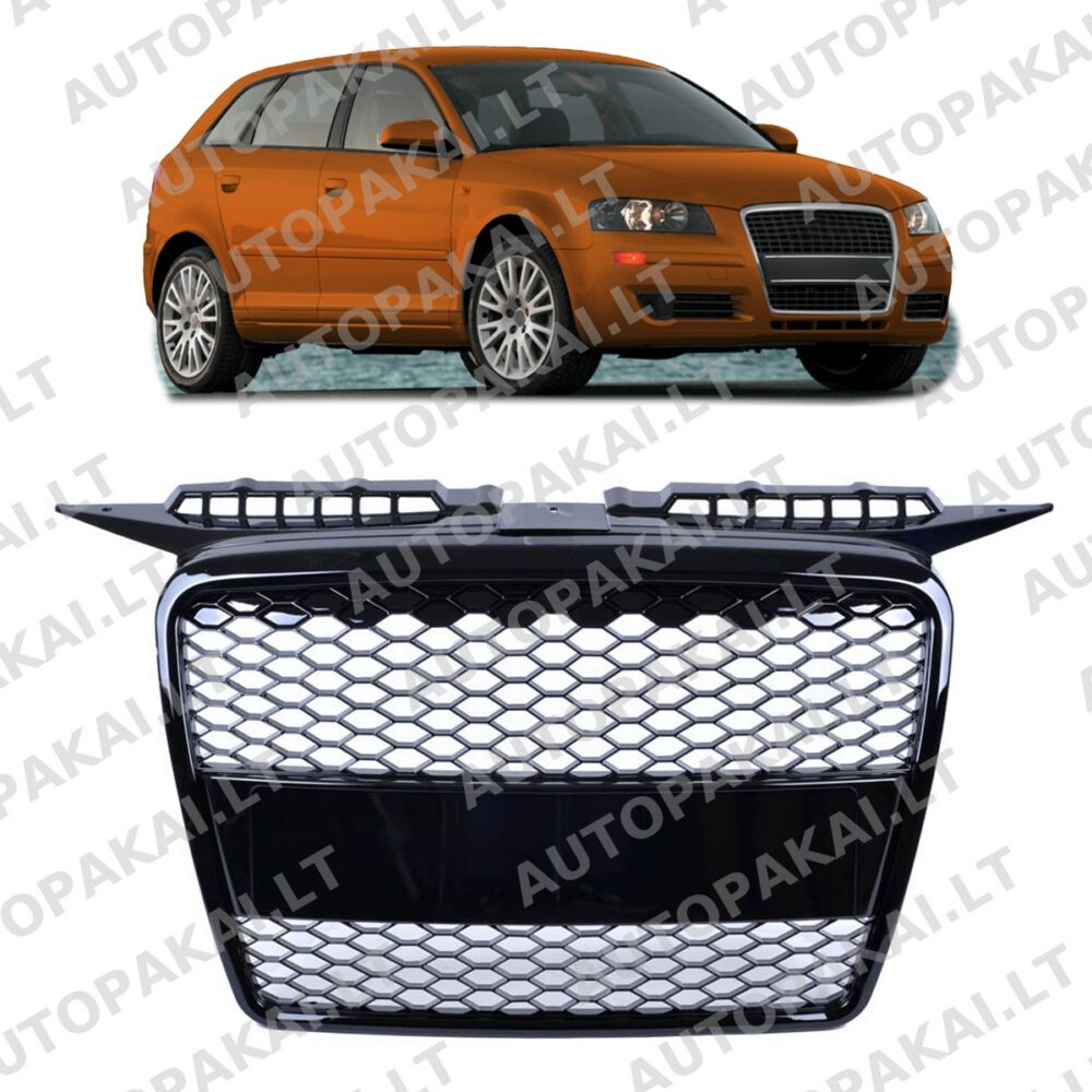 Front Grille Gloss Black suitable for AUDI A3 8P Sportback 04-08