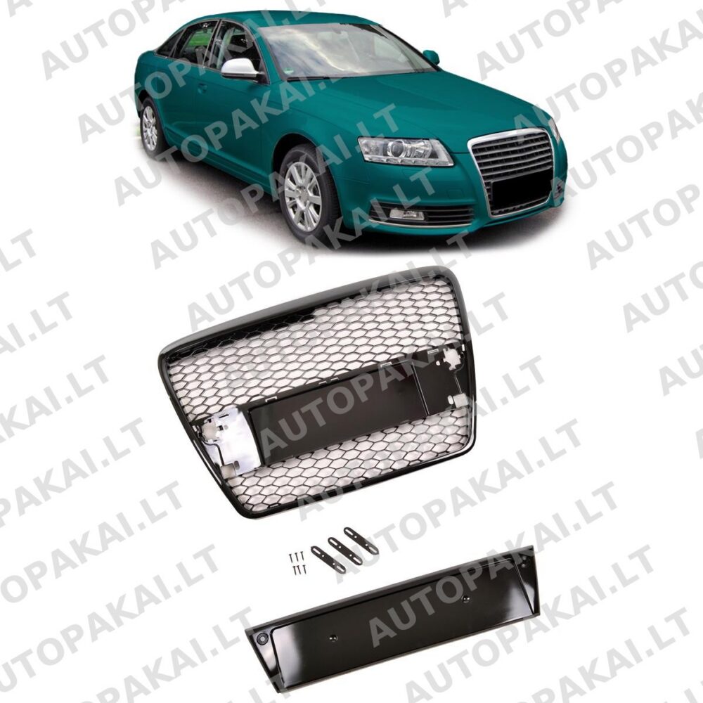Grille All Gloss Black for AUDI A6 C6 (4F) Sedan Avant Pre-Facelift 04-08
