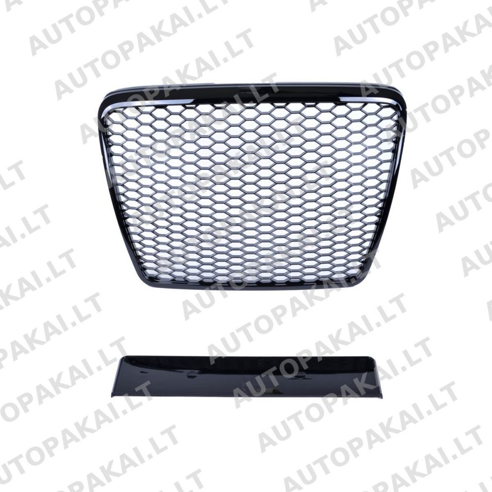Front Grille Gloss Black suitable for AUDI A6 C6 4F Sedan Avant Facelift 08-11