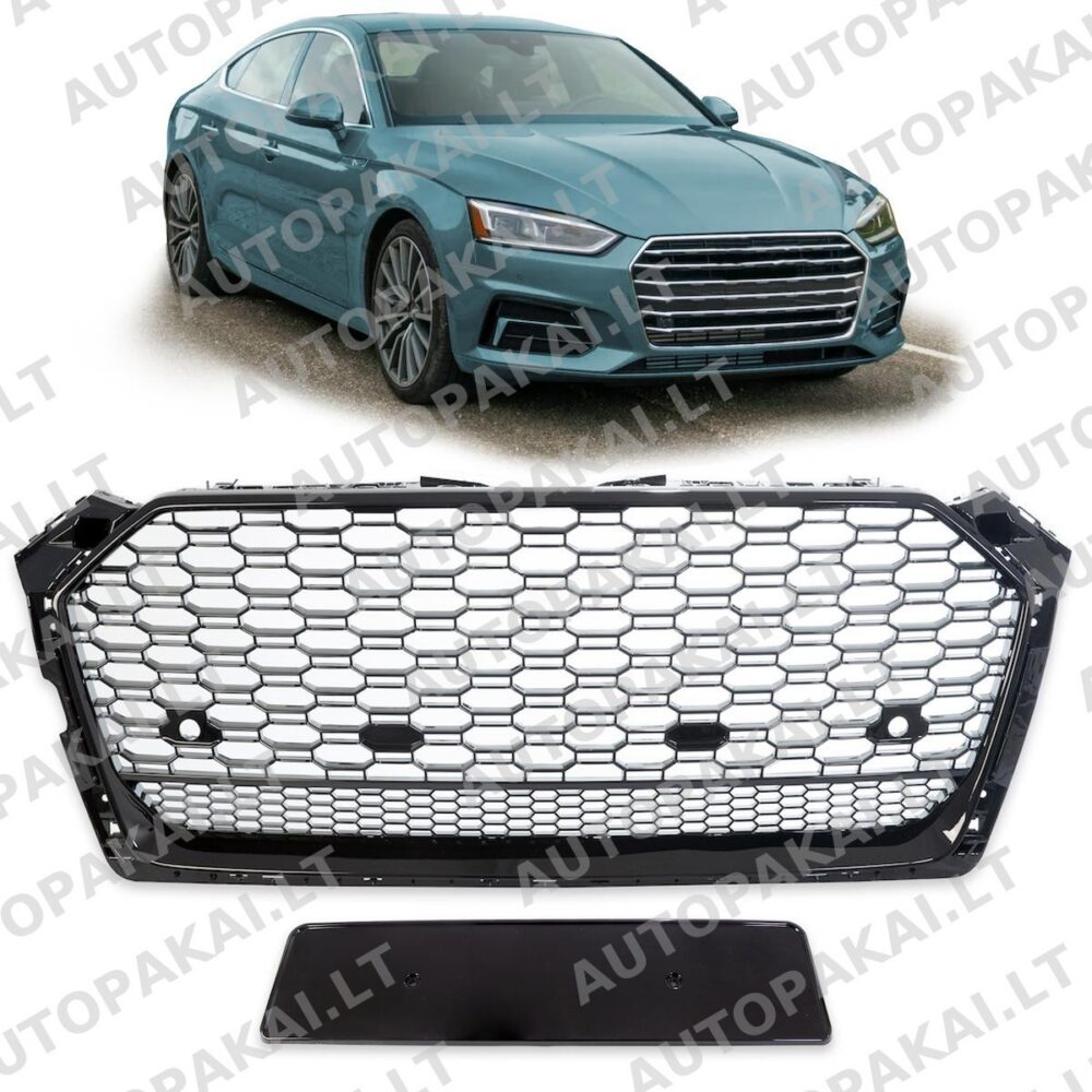 Front Grille All Gloss Black  for AUDI A5 F5 Coupe Sportback Cabrio 16-20