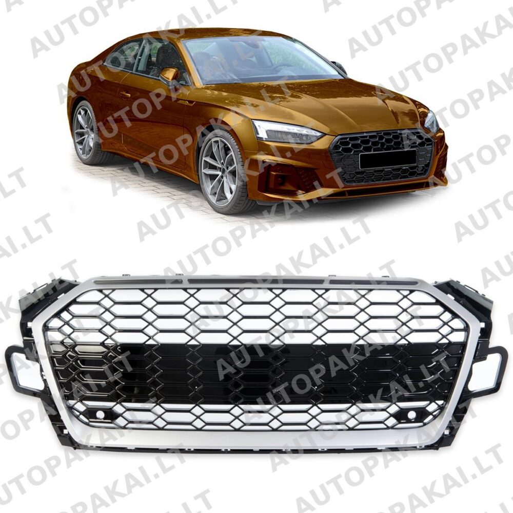 Front Grille Silver suitable for AUDI A5 F5 Coupe Cabrio Sportback 20-24