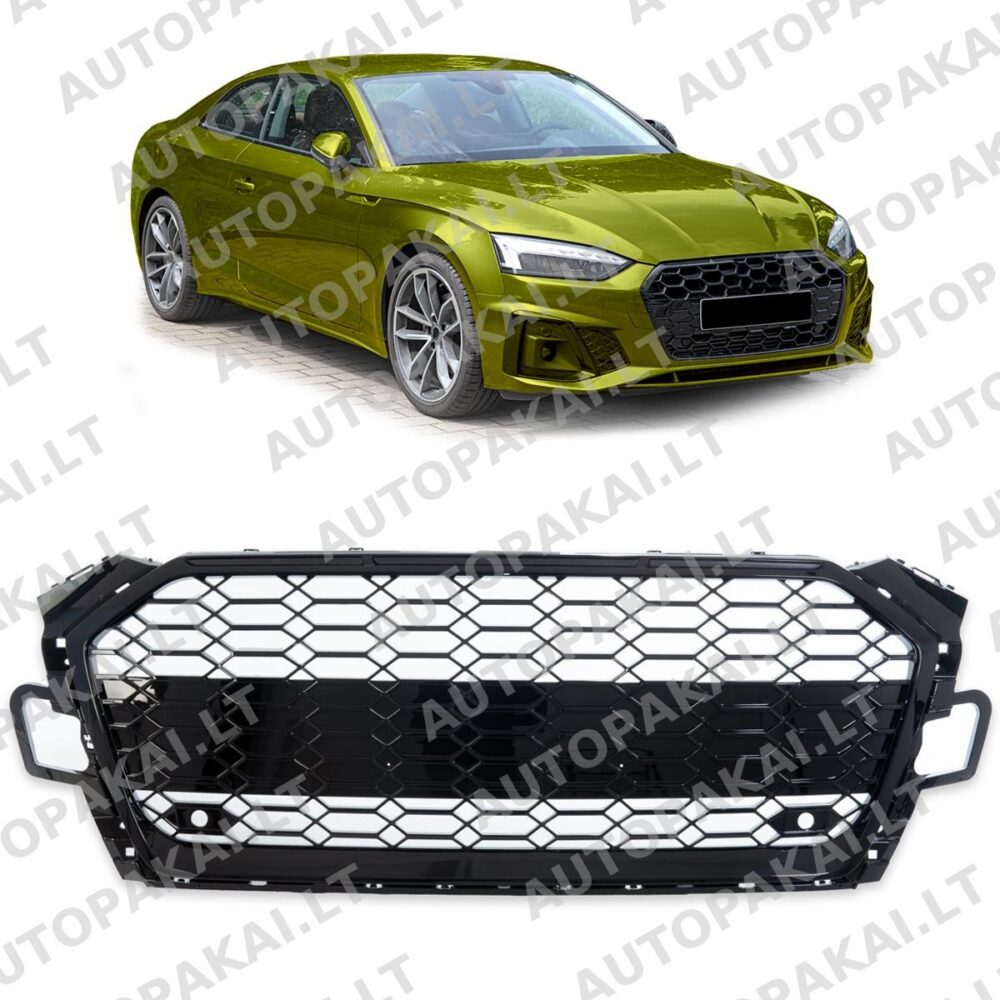 Front Grille Gloss Black suitable for AUDI A5 F5 Coupe Cabrio Sportback 20-24