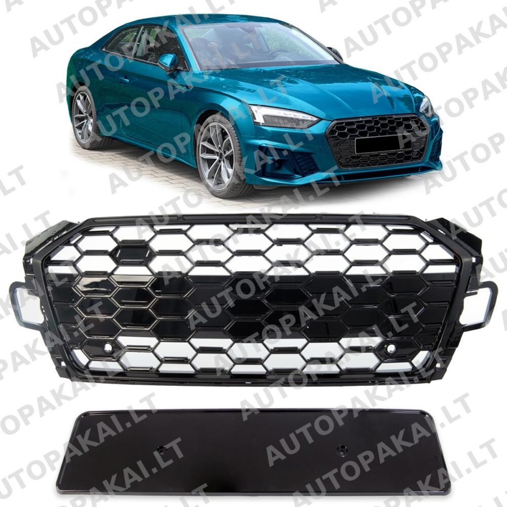 Front Grille Gloss Black suitable for AUDI A5 F5 Coupe Cabrio Sportback 20-24