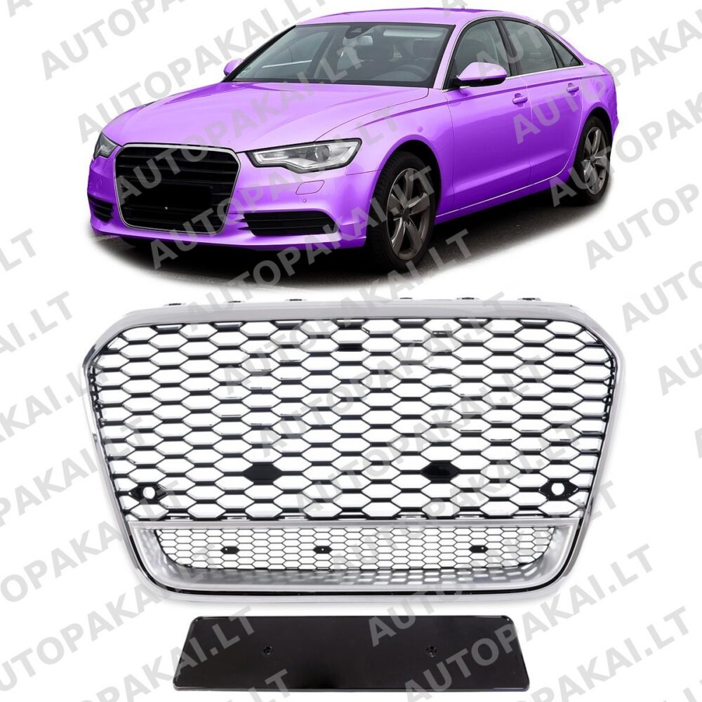 Front Grille Chrome/Silver suitable for AUDI A6 C7 4G Sedan Avant 11-14