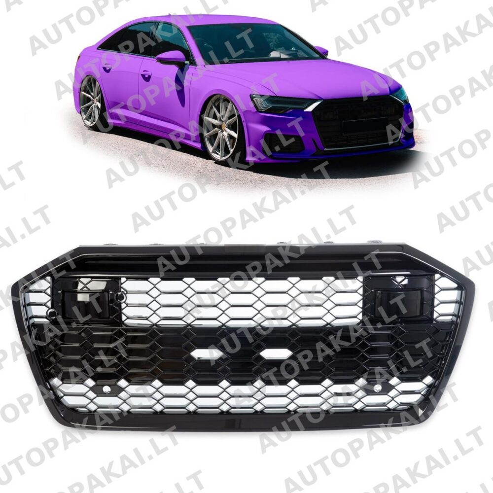 Front Grille Gloss Black suitable for AUDI A6 C8 4A Sedan Avant 18-24
