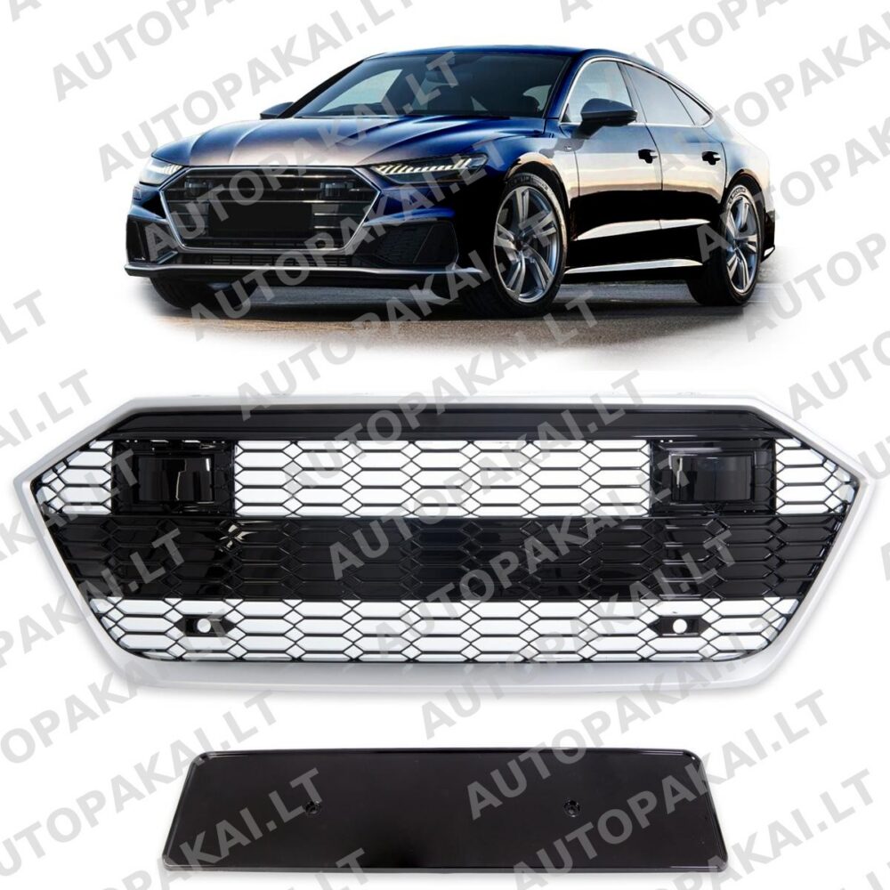 Front Grille Silver suitable for AUDI A7 4K Sportback 18-24