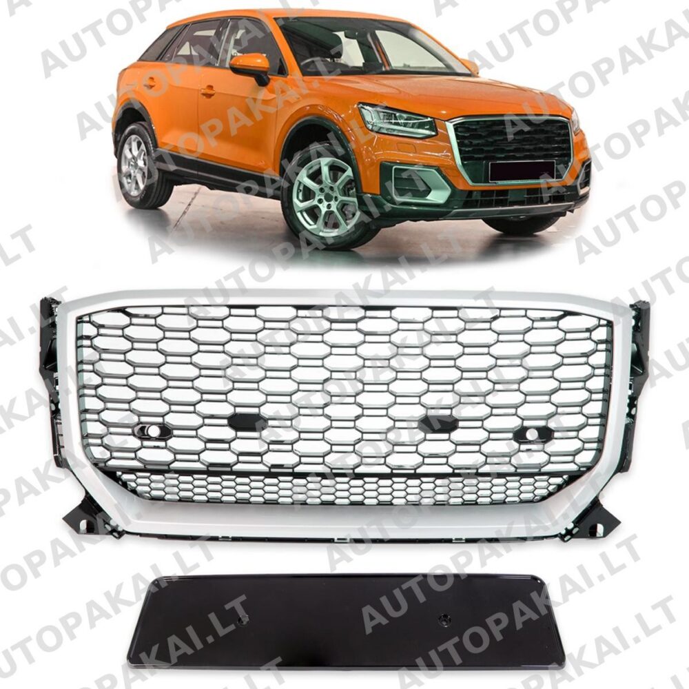Front Grille Silver suitable for AUDI Q2 GA Pre-Facelift 16-20