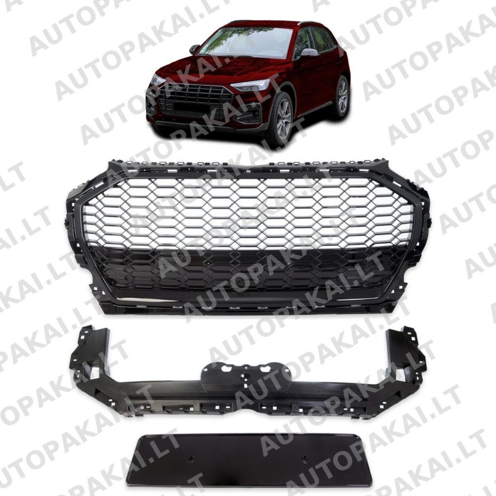 Front Grille Gloss Black suitable for AUDI Q5 FY Facelift 20-