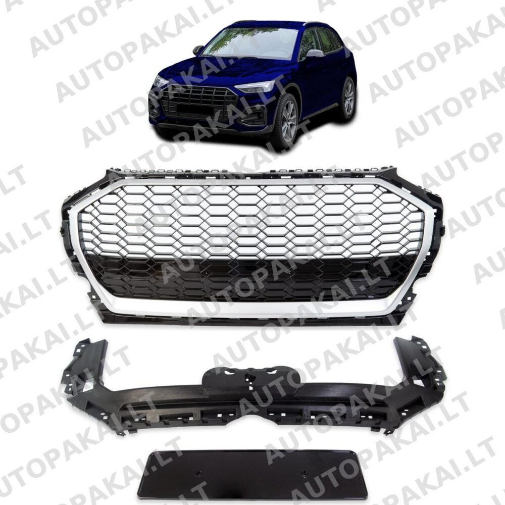 Front Grille Silver suitable for AUDI Q5 FY Facelift 20-