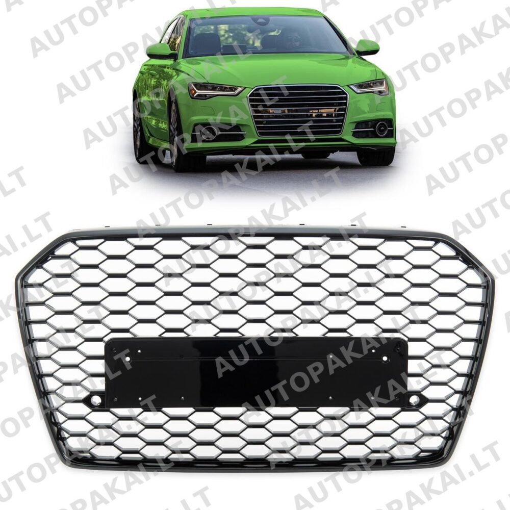 Front Grille Gloss Black suitable for AUDI A6 C7 4G Sedan Avant Facelift 15-18
