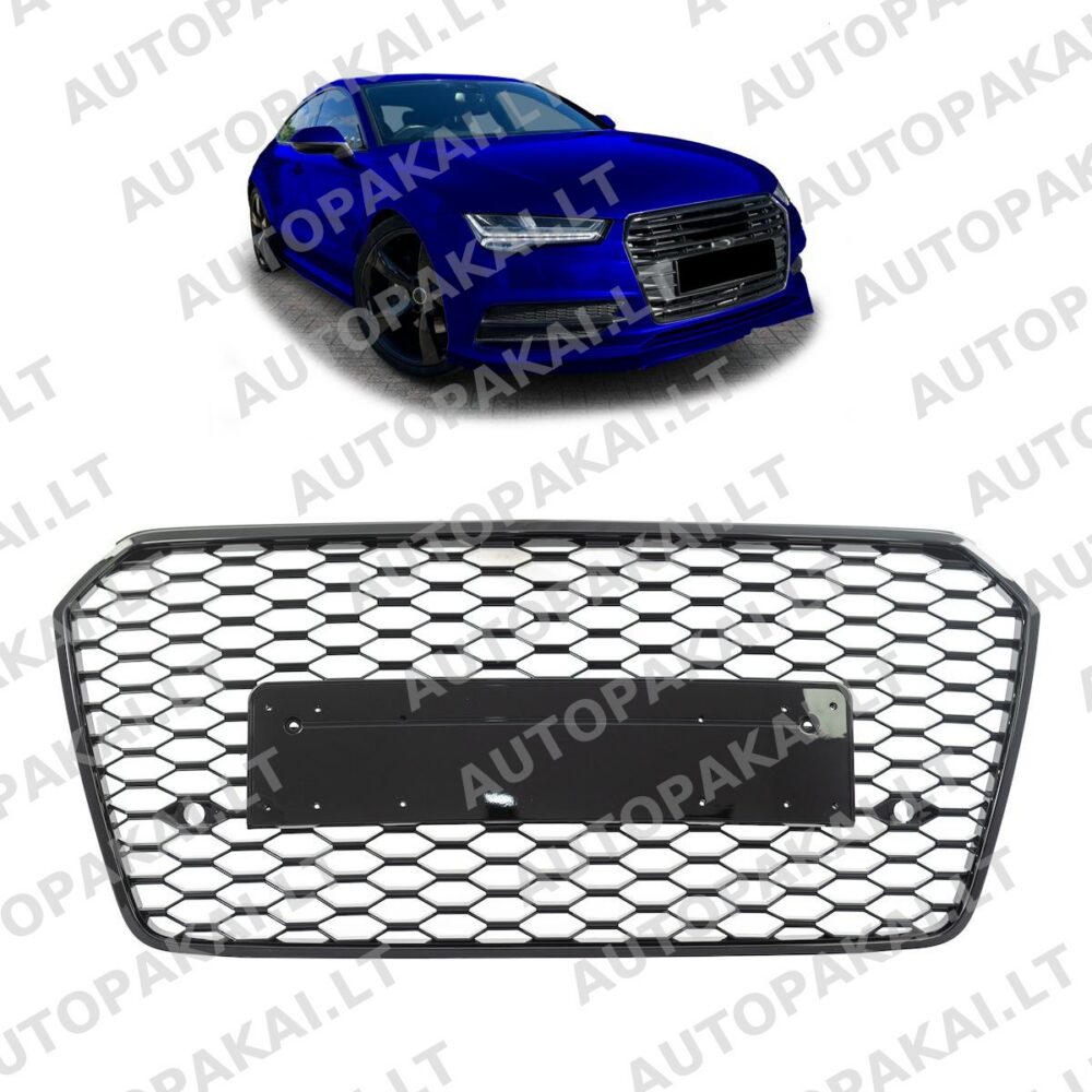 Front Grille Gloss Black suitable for AUDI A7 4G Sportback Facelift 15-18
