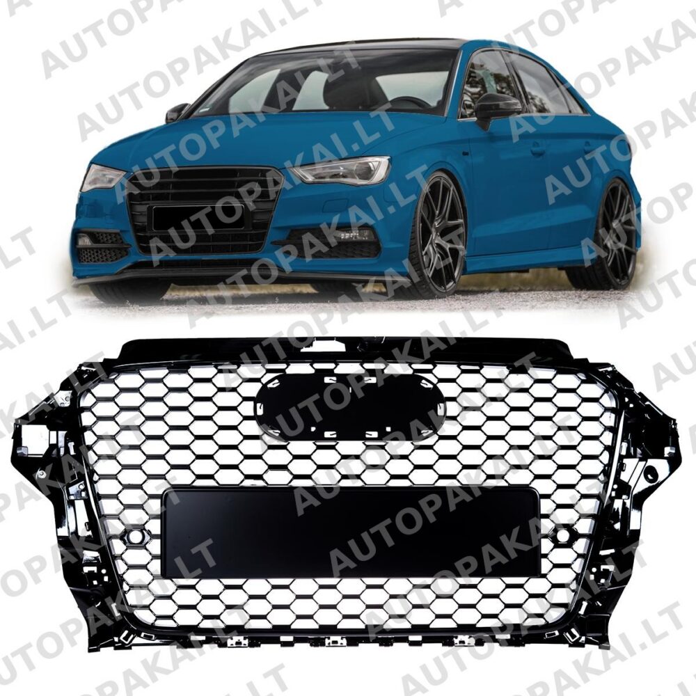 Front Grille Gloss Black suitable for AUDI A3 8V Pre-Facelift 12-16
