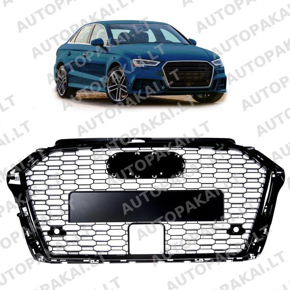 Front Grille Gloss Black suitable for AUDI A3 8V Facelift 16-20