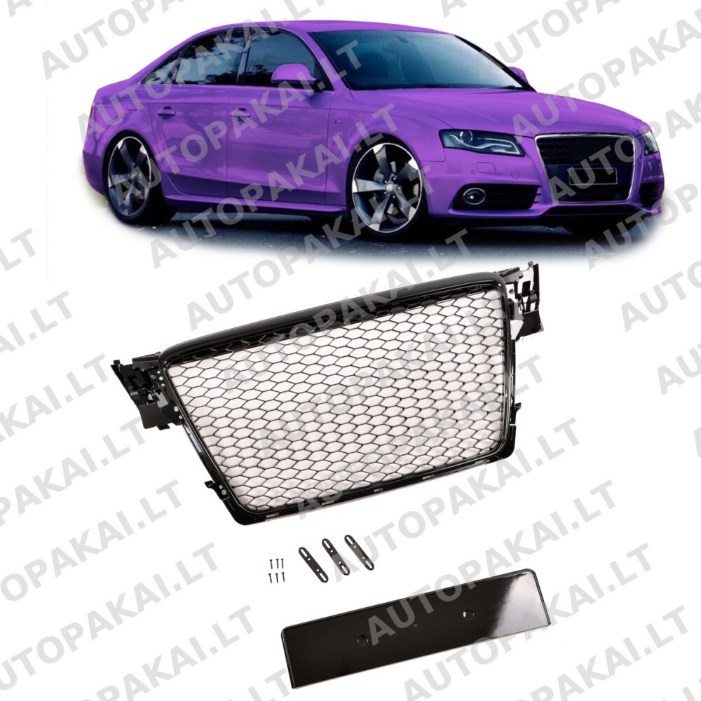 Front Grille Gloss Black suitable for AUDI A4 B8 8K Sedan Avant 08-12