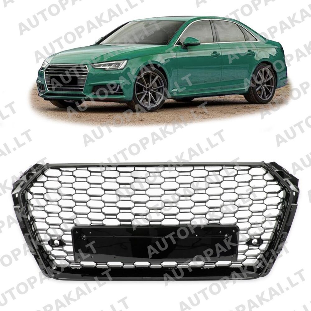 Front Grille Gloss Black suitable for AUDI A4 B9 8W Sedan Avant 15-19