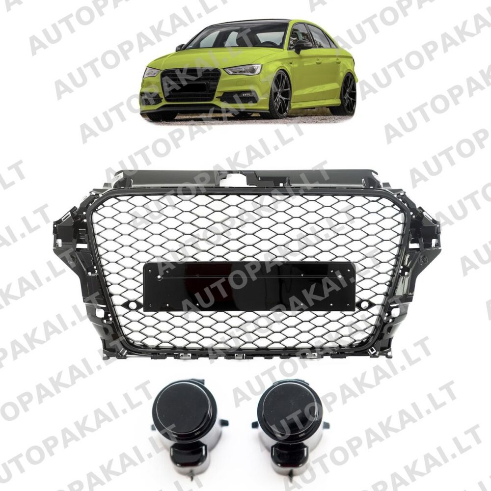 Front Grille Gloss Black suitable for AUDI A3 8V Pre-Facelift 13-15