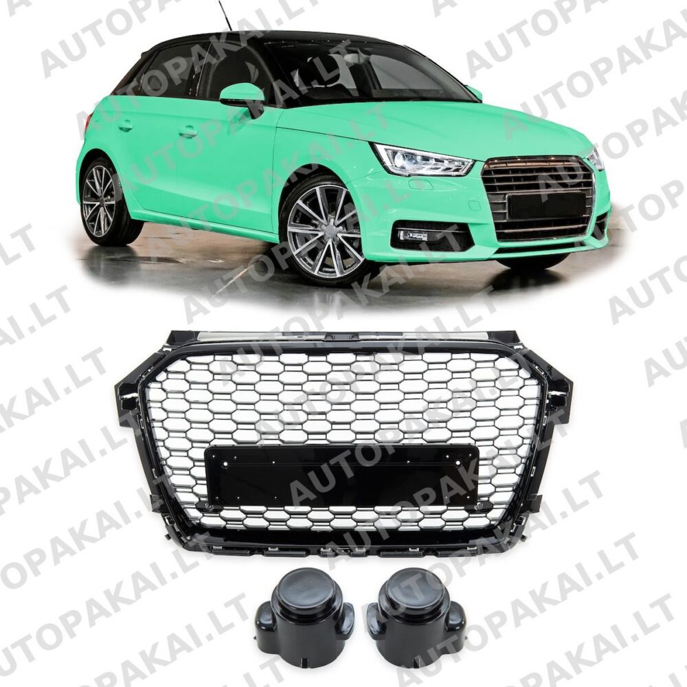 Front Grille Gloss Black suitable for AUDI A1 8X Hatchback Sportback 15-18
