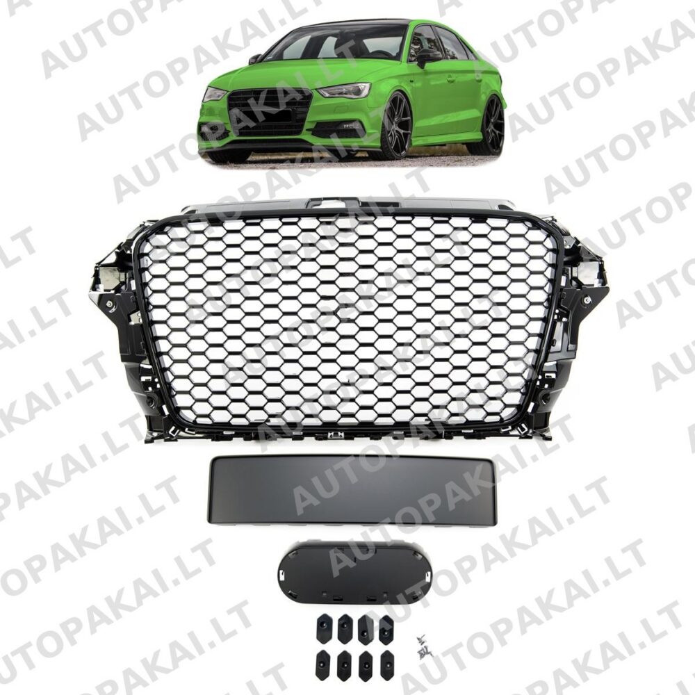Grille Gloss Black W/O PDC for AUDI A3 (8V) Pre-Facelift 2012-2016