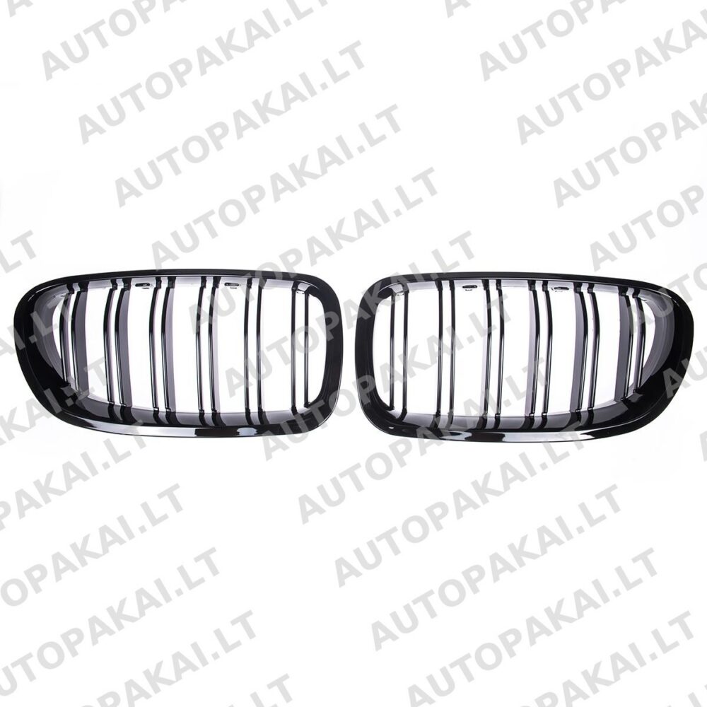 Front Grille Gloss Black fit for BMW 5 F10,F11 Sedan Touring 09-16 Dual Line
