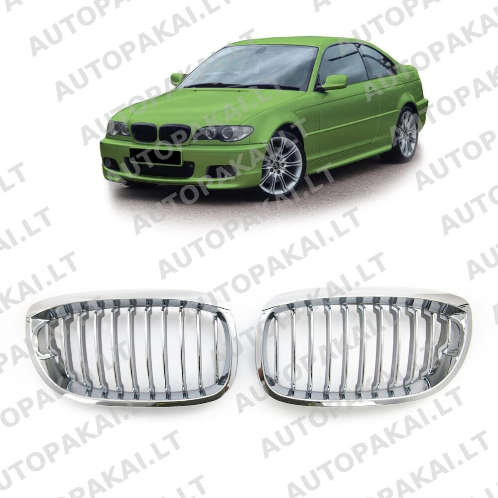 Grille Single Line All Chrome for BMW 3 (E46) Facelift 03-06