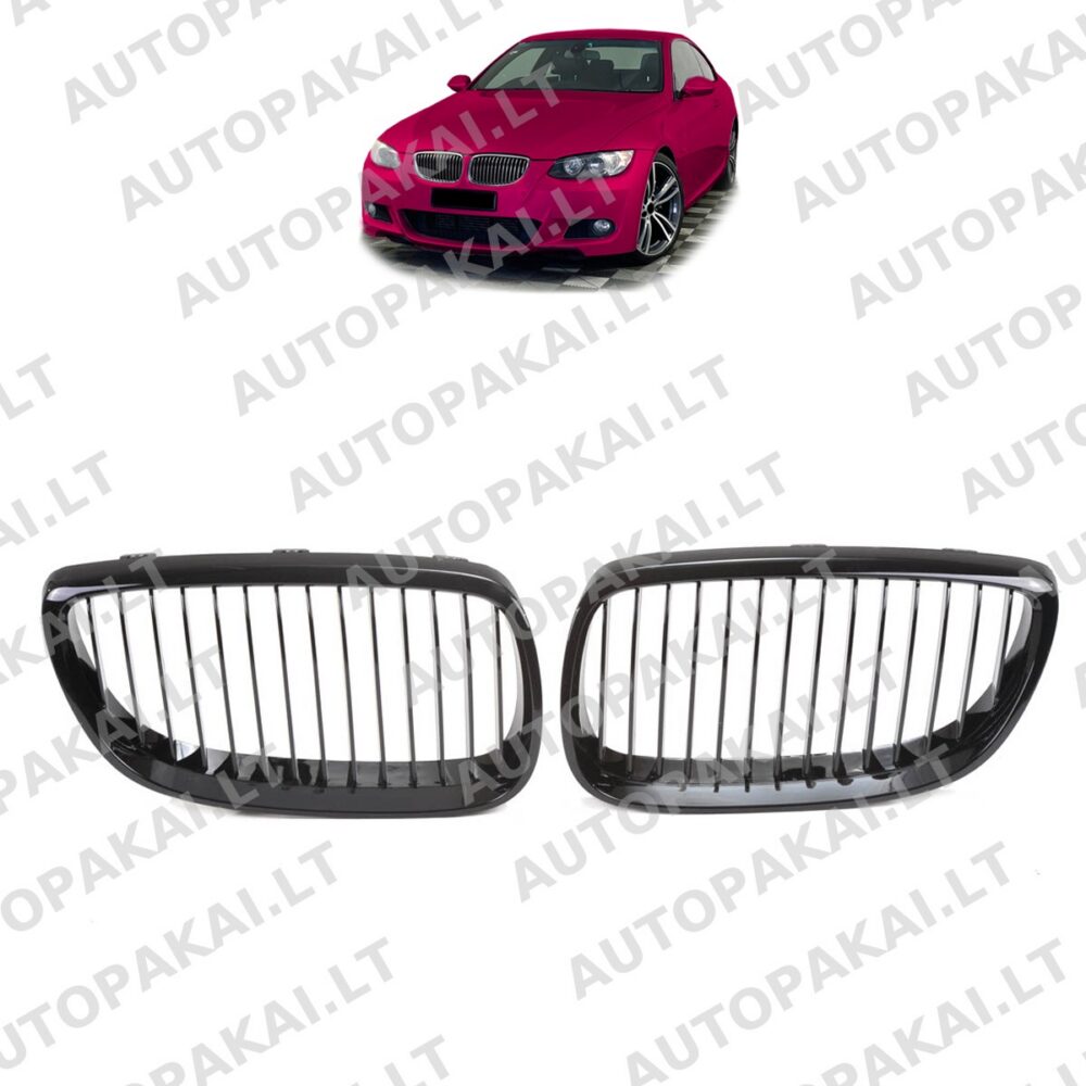 Front Grille Gloss Black fit for BMW 3 E92,E93 Coupe Cabrio 06-10 Single Line