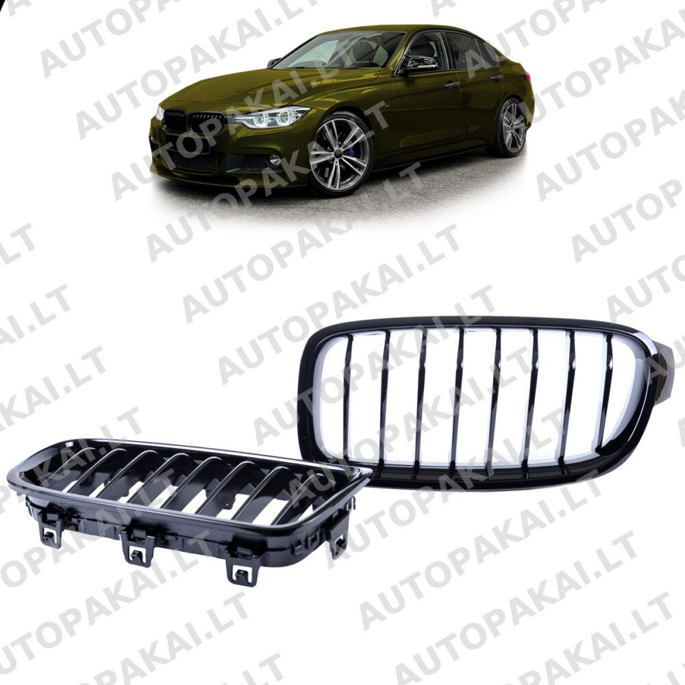 Front Grille Gloss Black fit for BMW 3 F30,F31 Sedan Touring 11-18 Single Line