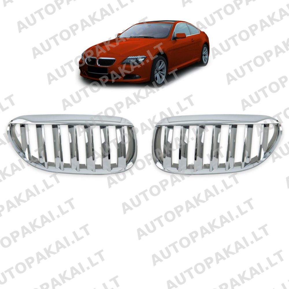 Grille Single Line All Chrome for BMW 6 (E63,E64) 2003-2010