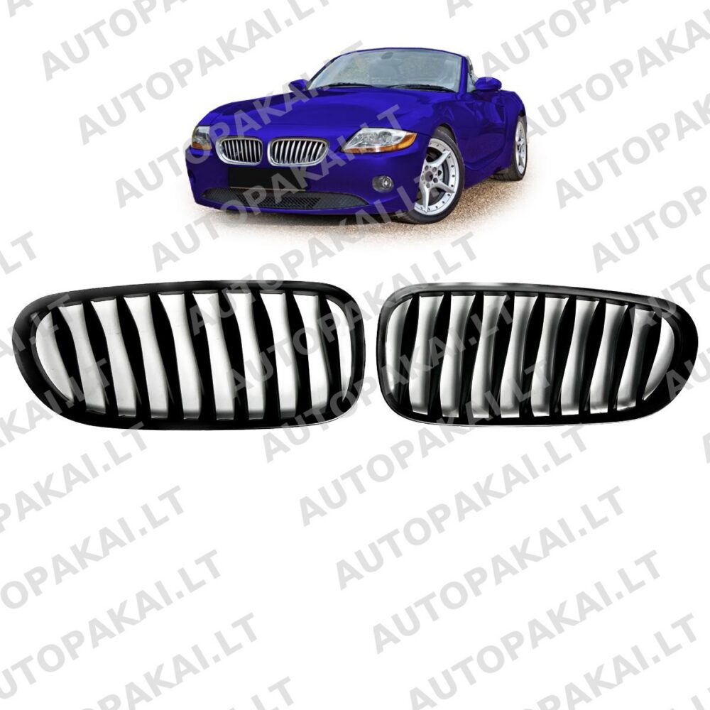 Grille Single Line Matt Black for BMW Z4 (E85,E86) Roadster  Coupe 02-08