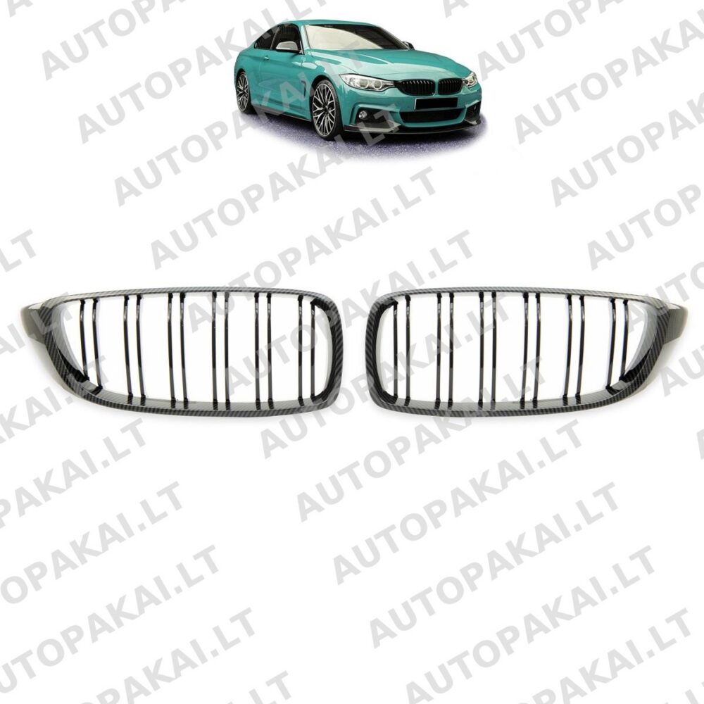 Grille Dual Line Carbon Look for BMW 4 (F32,F82,F33,F83,F36) 2013-2021