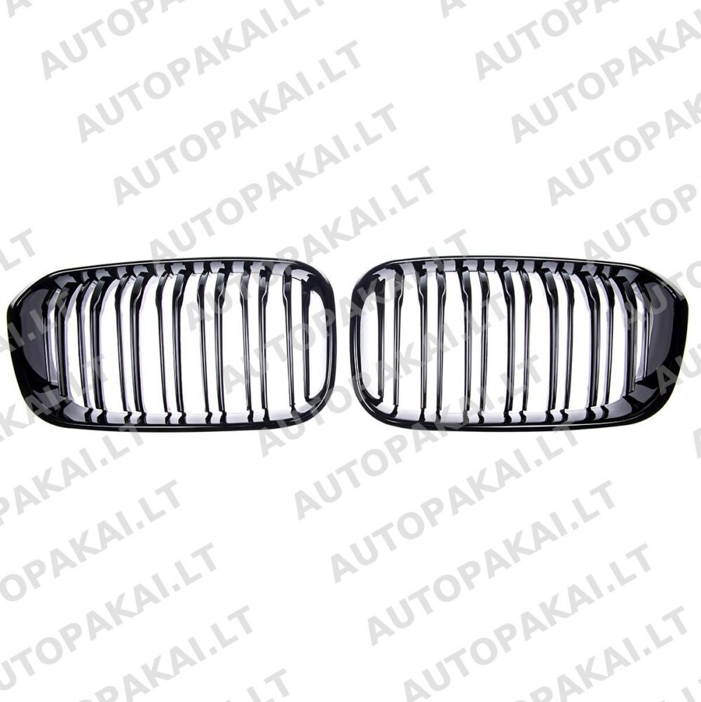 Front Grille Gloss Black suitable for BMW 1 F20, F21 Hatchback 15-19 Dual Line