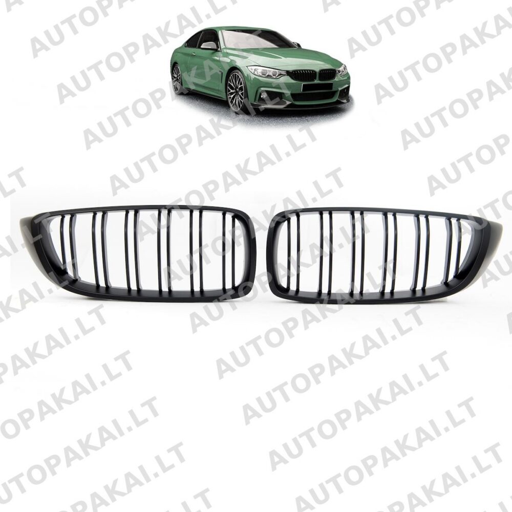 Grille Single Line Matt Black for BMW 4 (F32,F82,F33,F83,F36) 2013-2021