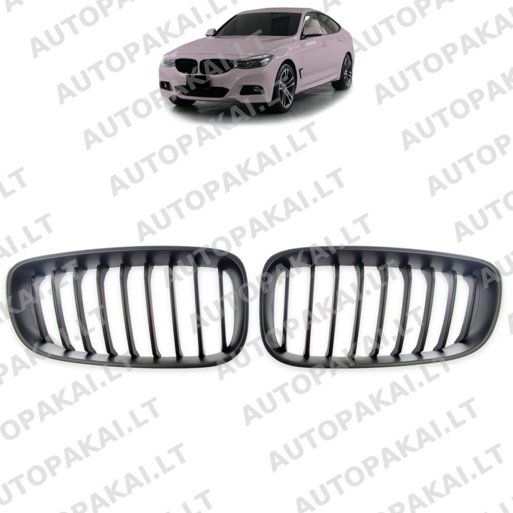 Grotelės Single Line matinės juodos BMW 3 (F34) Gran Turismo 2013-2020