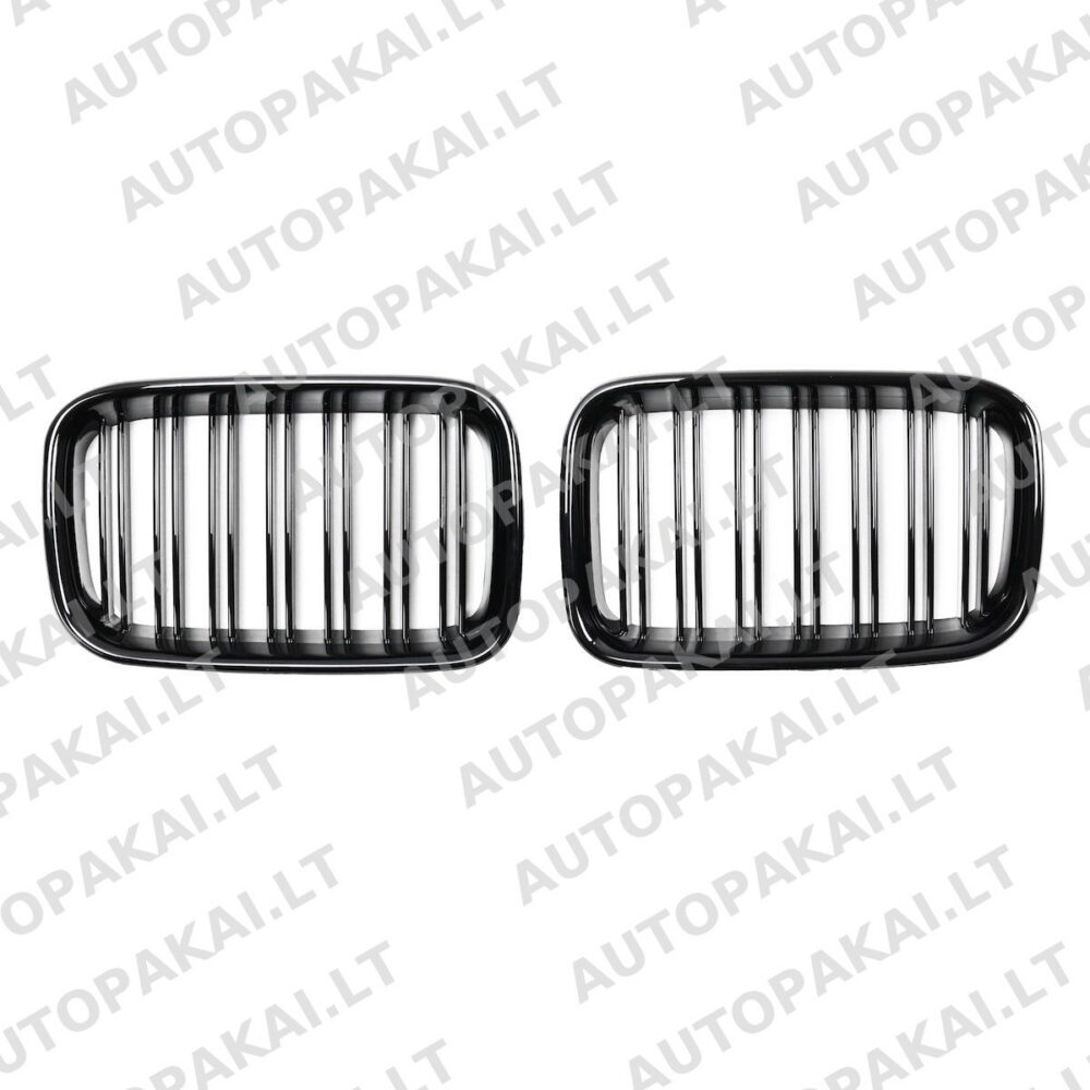 Front Grille Gloss Black suitable for BMW 3 E36 All Body Shapes 91-96 Dual Line