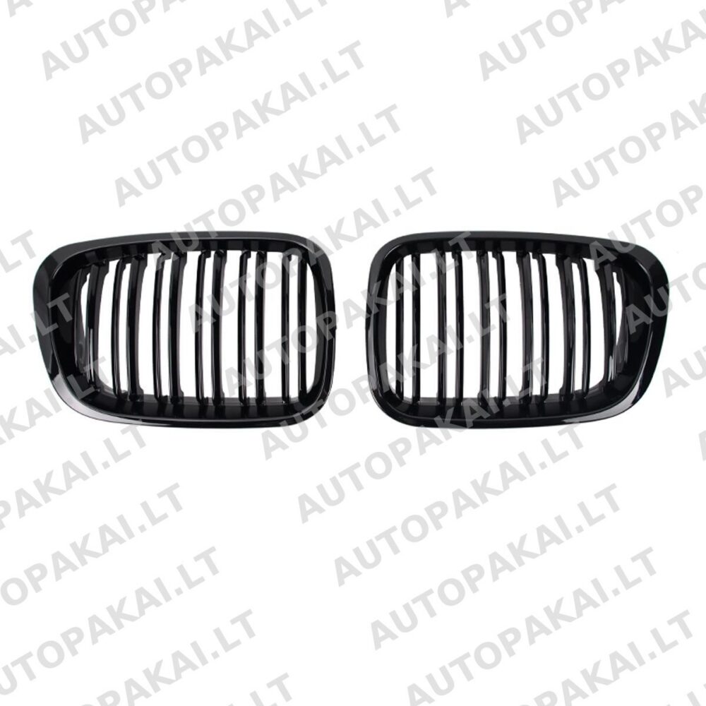 Front Grille Gloss Black fit for BMW 3 E46 Sedan Touring Compact 98-01 Dual Line