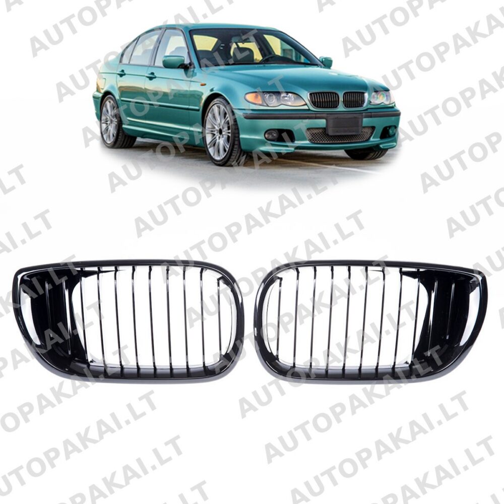 Front Grille Gloss Black suitable for BMW 3 E46 Sedan Touring 01-05 Single Line
