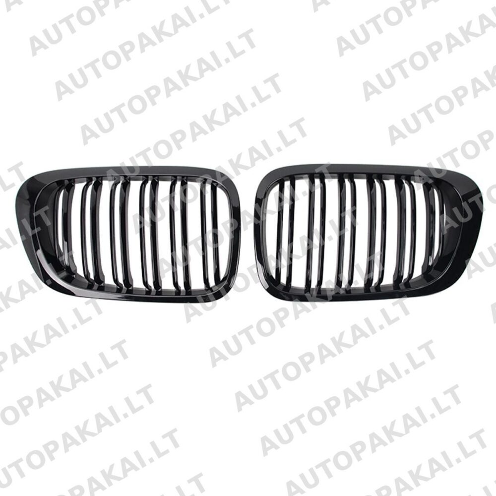 Front Grille Gloss Black suitable for BMW 3 E46 Coupe Cabrio 99-03 Dual Line