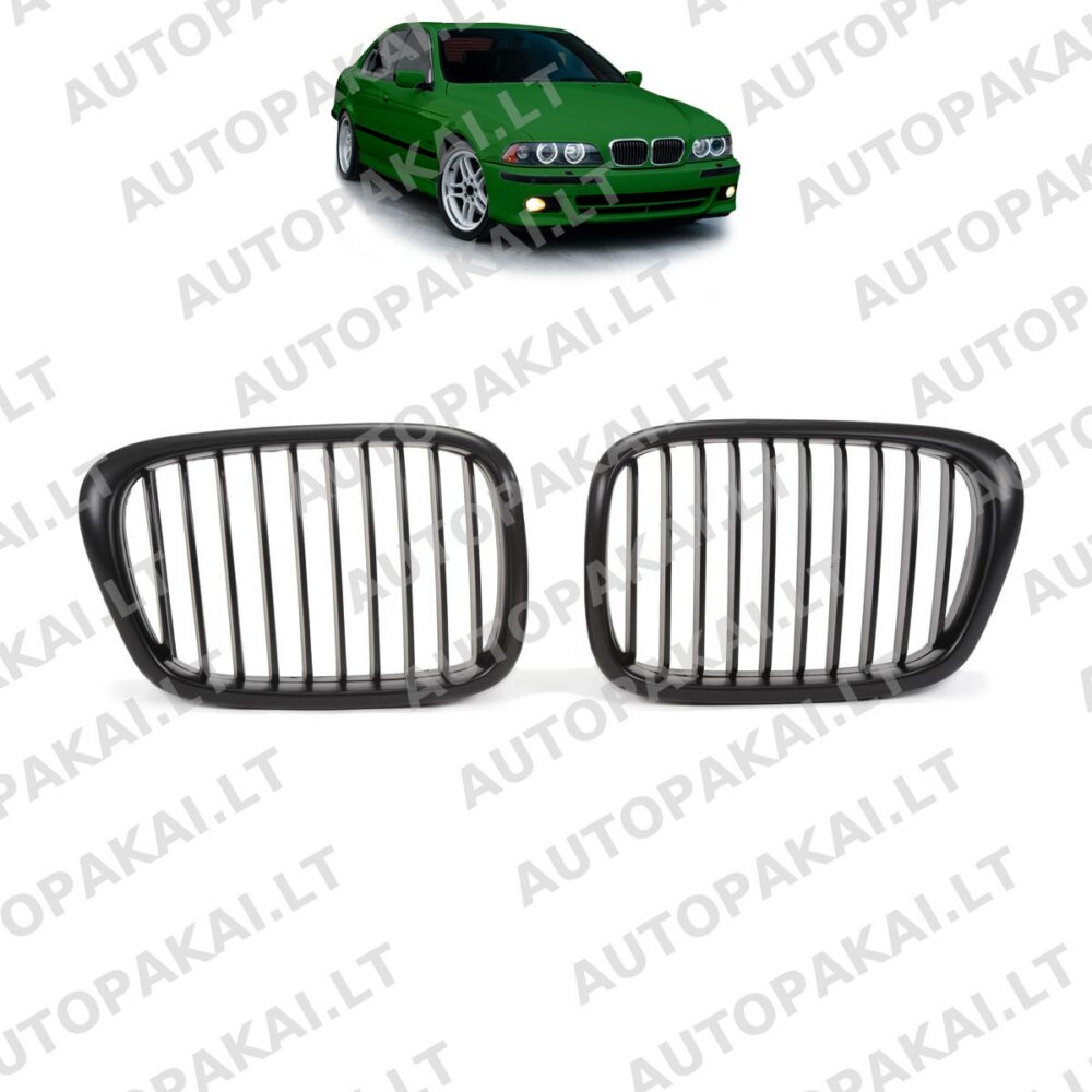 Front Grille Single Line Matt Black suitable for BMW 5 E39 Sedan Touring 95-03