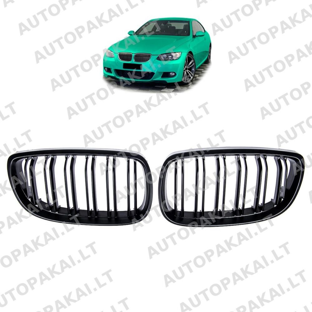 Grille Dual Line Matt Black for BMW 3 (E92,E93) Pre-Facelift 2005-2010