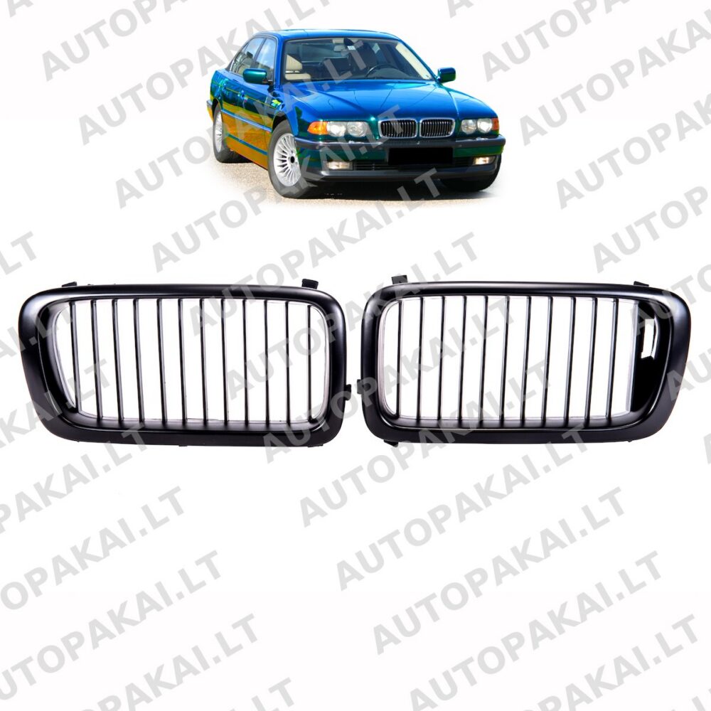 Grille Single Line Matt Black for BMW 7 (E38) Pre-Facelift 1994-1999