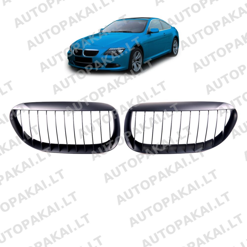 Grille Single Line Matt Black for BMW 6 (E63) Coupe (E64) Convertible 2003-2010