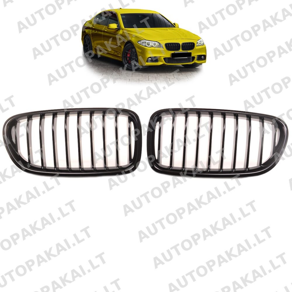 Front Grille Gloss Black fit for BMW 5 F10,F11 Sedan Touring 09-16 Single Line