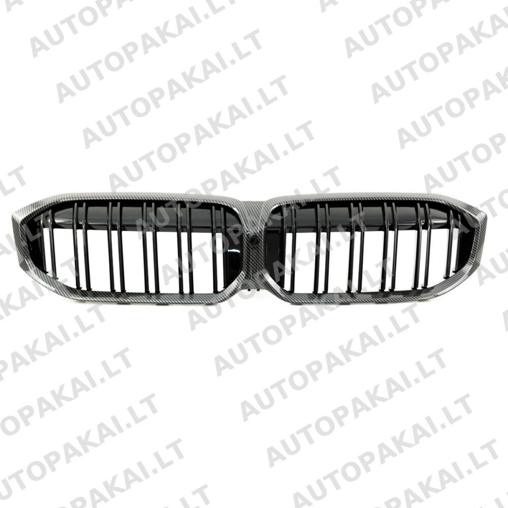Grille Dual Line Carbon Look for BMW 5 (G30,F90,G31) Facelift 2020->
