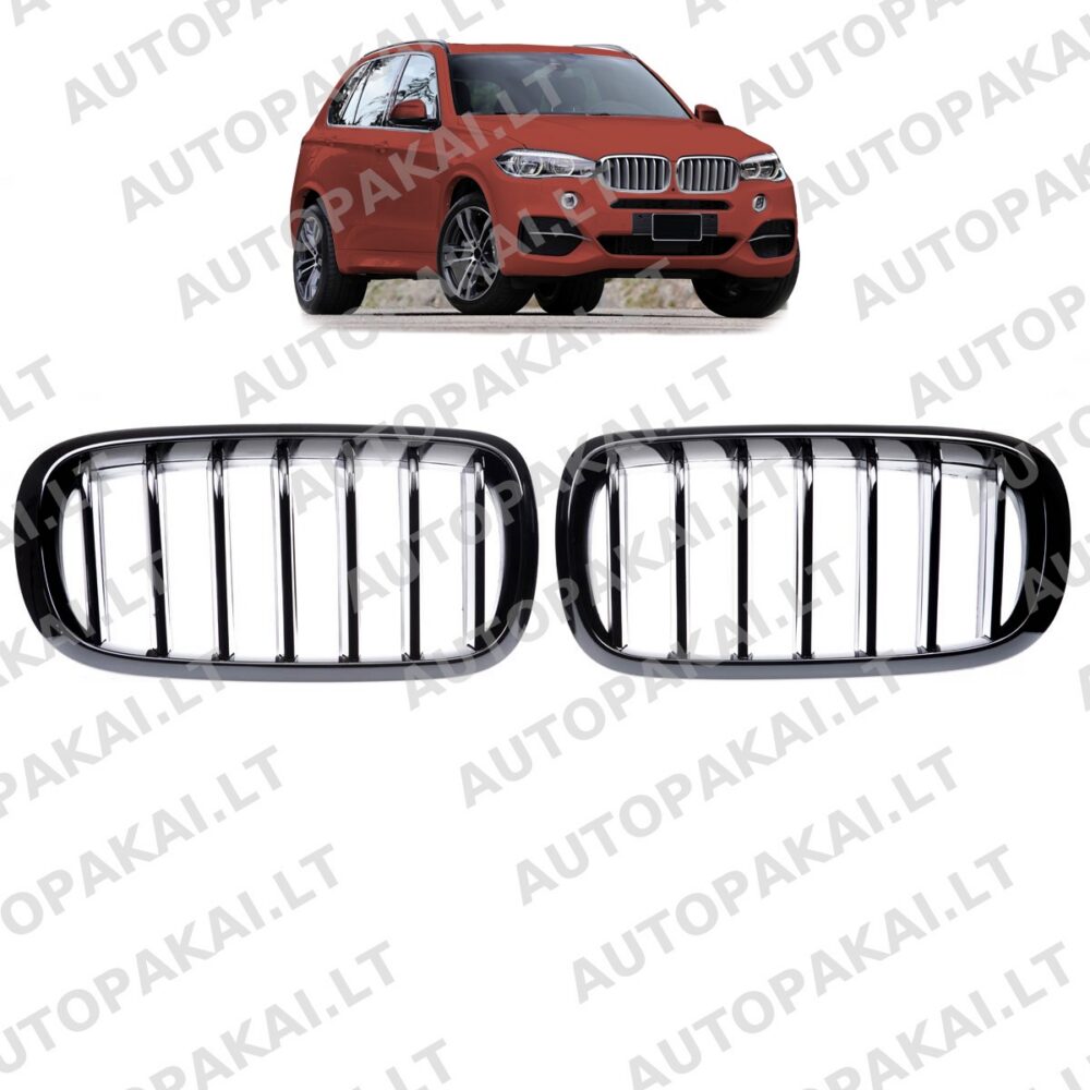 Front Grille Gloss Black fit for BMW X5 F15,F85 X6 F16,F86 13-18 Single Line