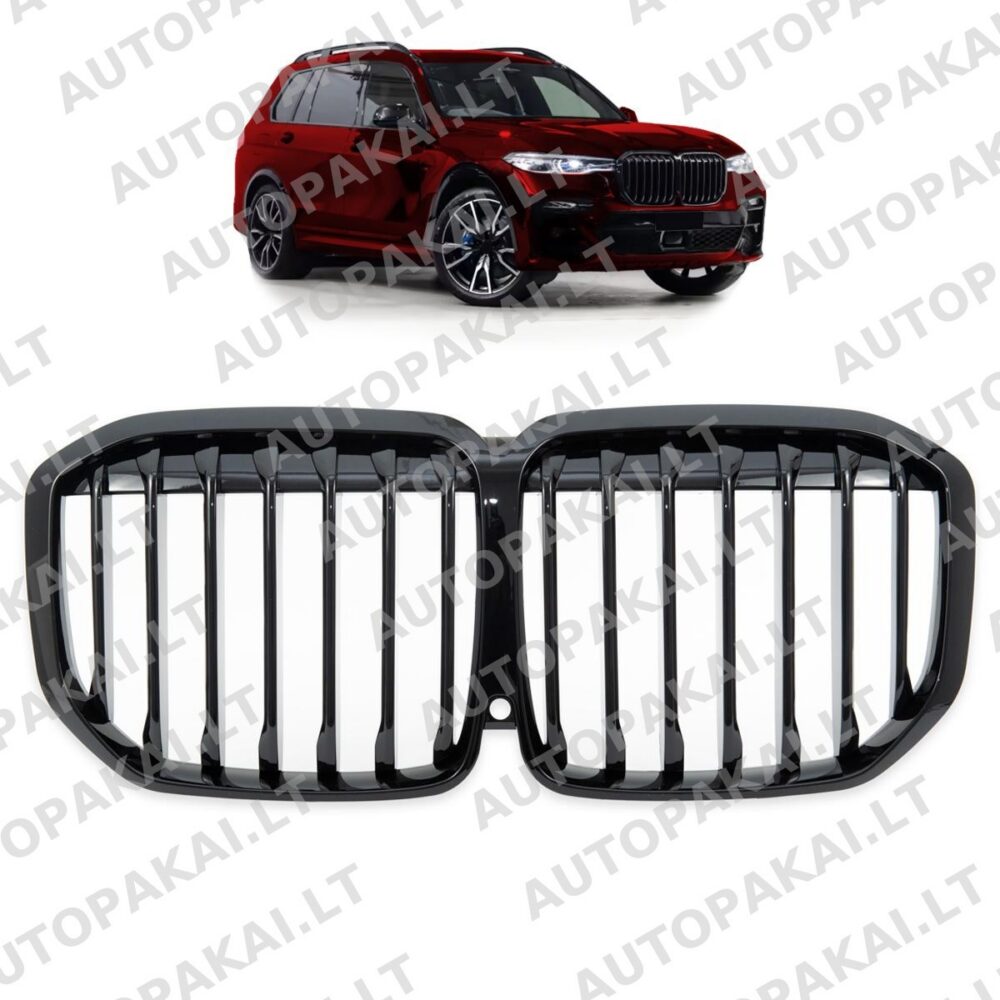 Grille Single Line Gloss Black for BMW X7 (G07) Pre-Facelift 19-22